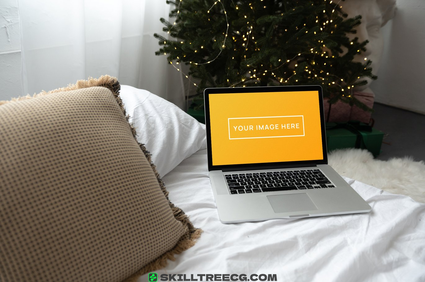 图片[2]-MacBook Pro Cozy Home Office Christmas Mockup（177978）-技能树
